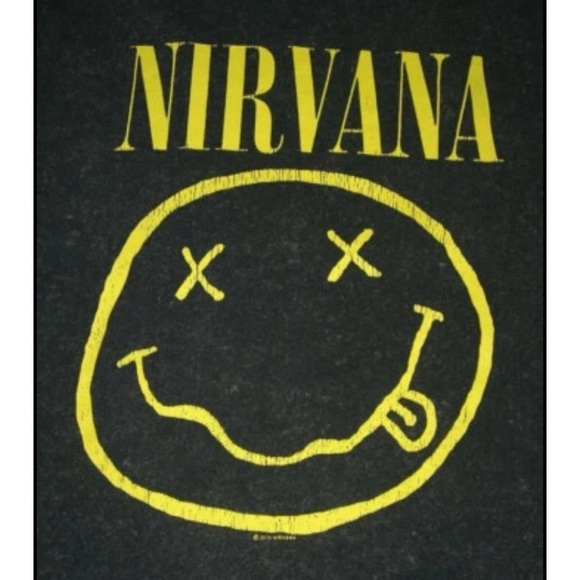 Nirvana Tee Shirt Bleach Yellow Grunge 90's Style Retro alt e-girl Festival Punk - Picture 4 of 7